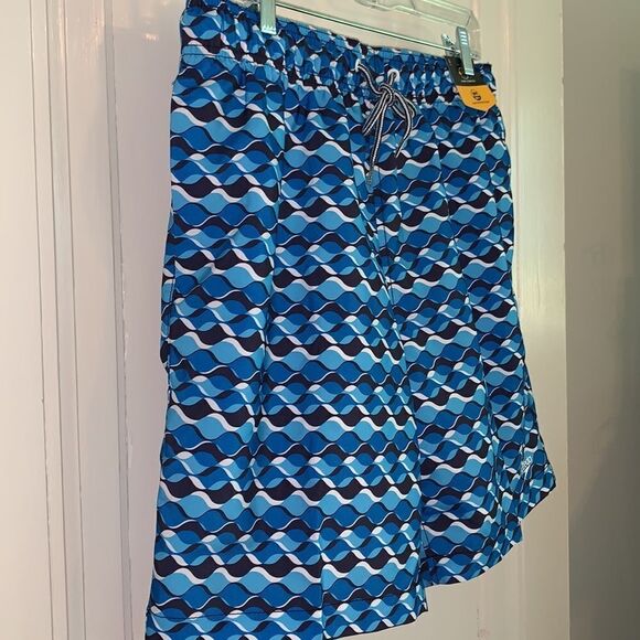 NWT Speedo blue & white swim trunks - Picture 3 of 9